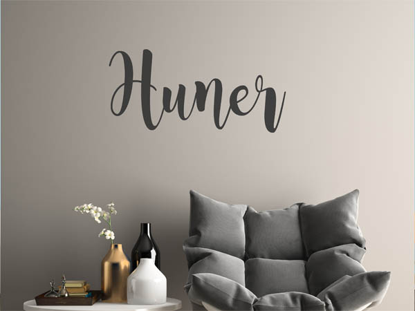 Wandtattoo Huner in Handschrift