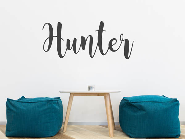 Wandtattoo Hunter in Handschrift