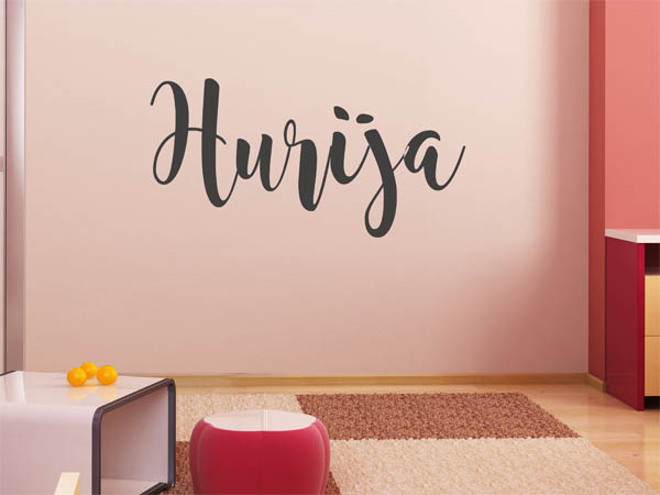 Wandtattoo Hurija in Handschrift