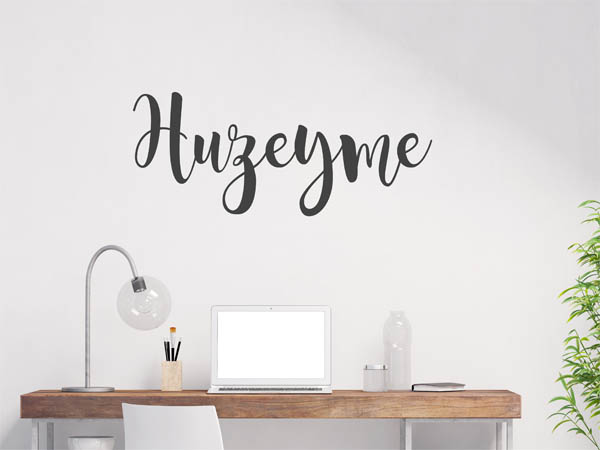 Wandtattoo Huzeyme in Handschrift