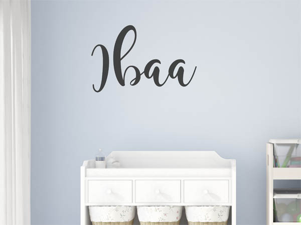 Wandtattoo Ibaa in Handschrift