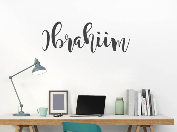 Wandtattoo Ibrahiim in Handschrift