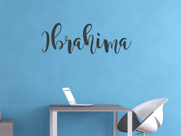 Wandtattoo Ibrahima in Handschrift
