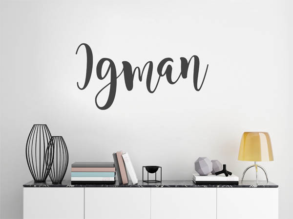 Wandtattoo Igman in Handschrift