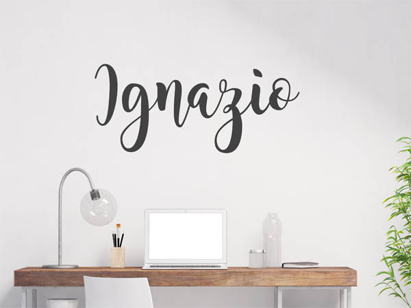 Wandtattoo Ignazio in Handschrift