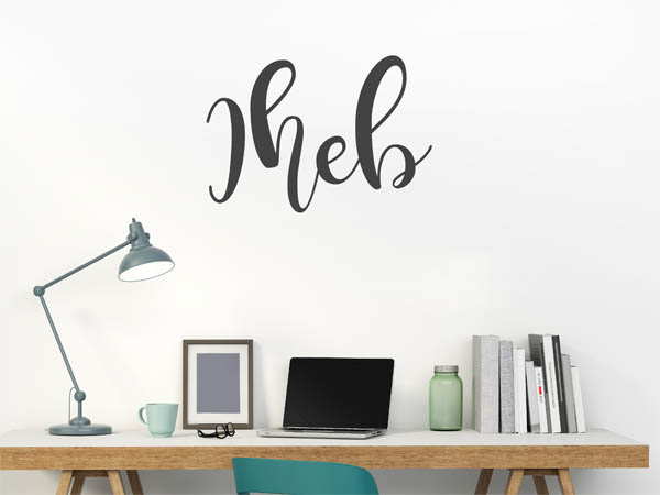 Wandtattoo Iheb in Handschrift