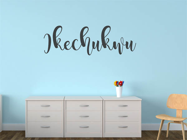 Wandtattoo Ikechukwu in Handschrift