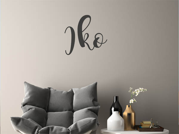 Wandtattoo Iko in Handschrift