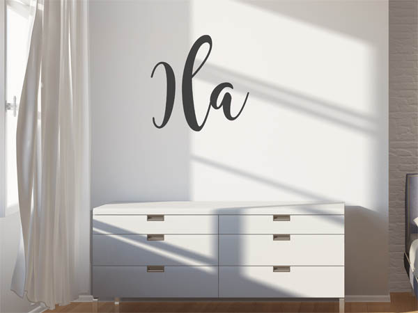 Wandtattoo Ila in Handschrift