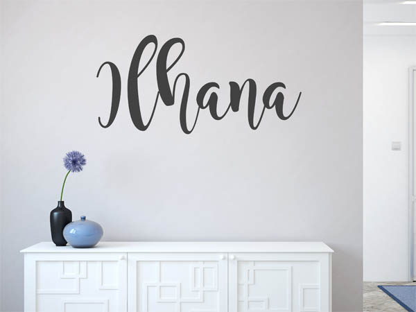 Wandtattoo Ilhana in Handschrift
