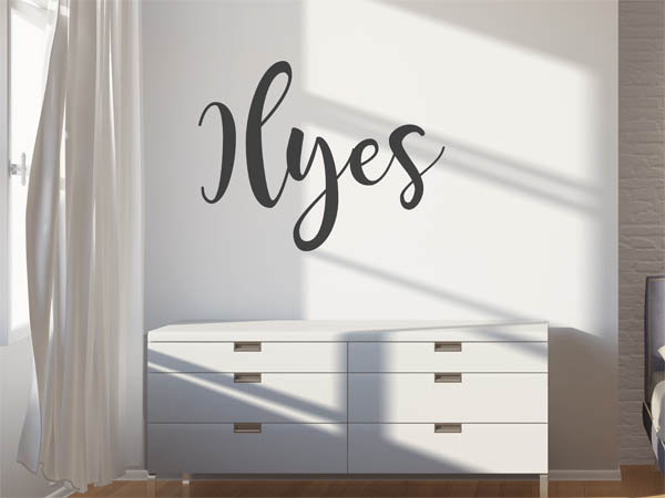 Wandtattoo Ilyes in Handschrift