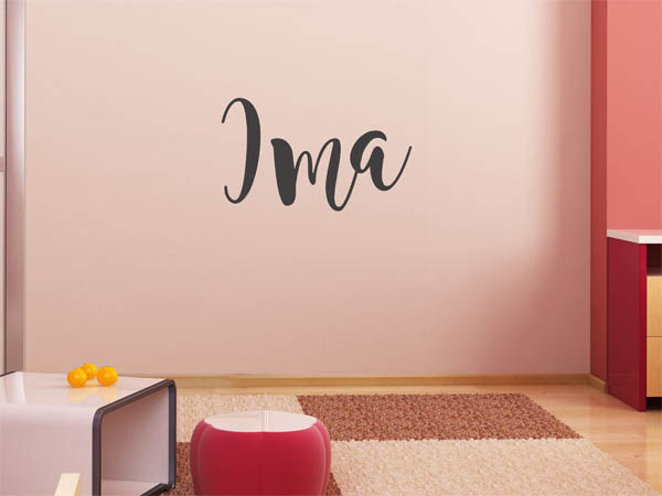 Wandtattoo Ima in Handschrift