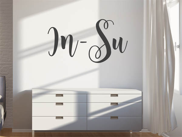 Wandtattoo In-Su in Handschrift