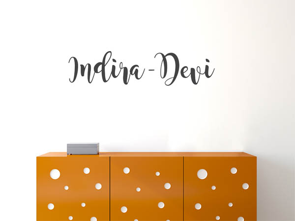 Wandtattoo Indira-Devi in Handschrift
