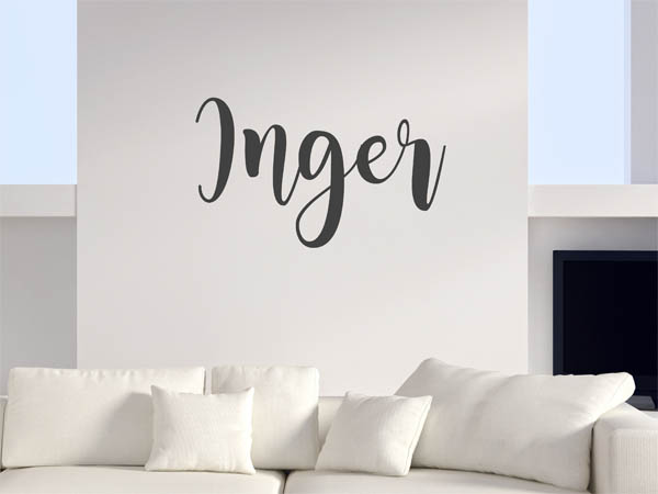 Wandtattoo Inger in Handschrift