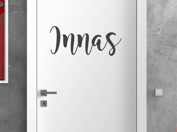 Wandtattoo Innas in Handschrift