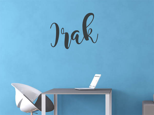 Wandtattoo Irak in Handschrift