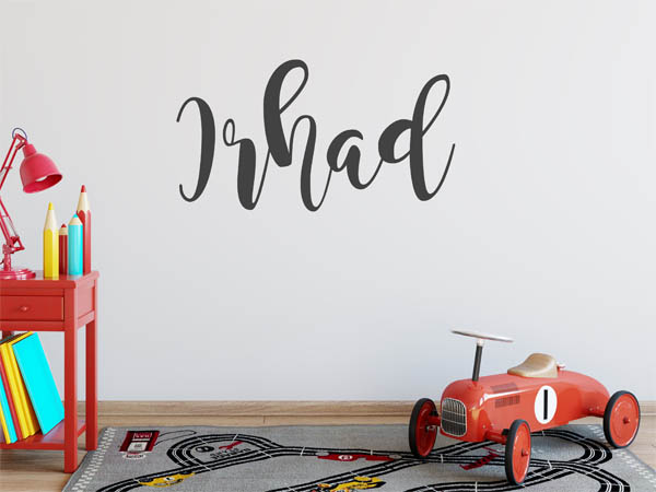 Wandtattoo Irhad in Handschrift