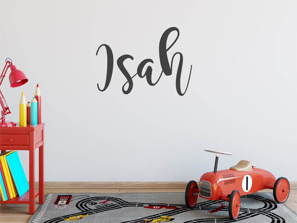 Wandtattoo Isah in Handschrift
