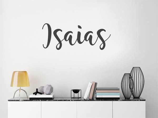 Wandtattoo Isaias in Handschrift