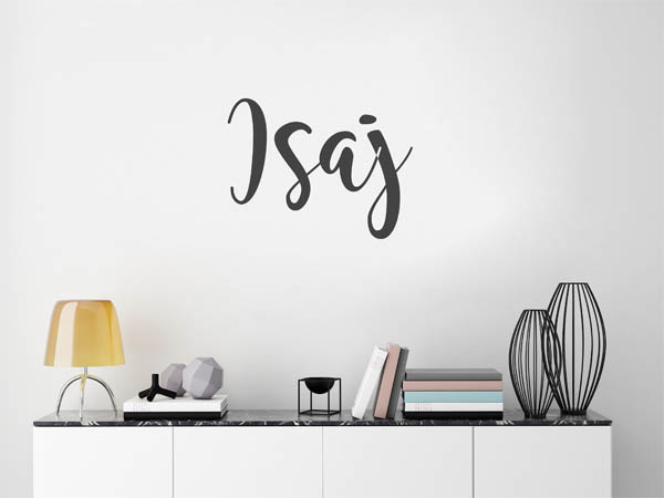 Wandtattoo Isaj in Handschrift