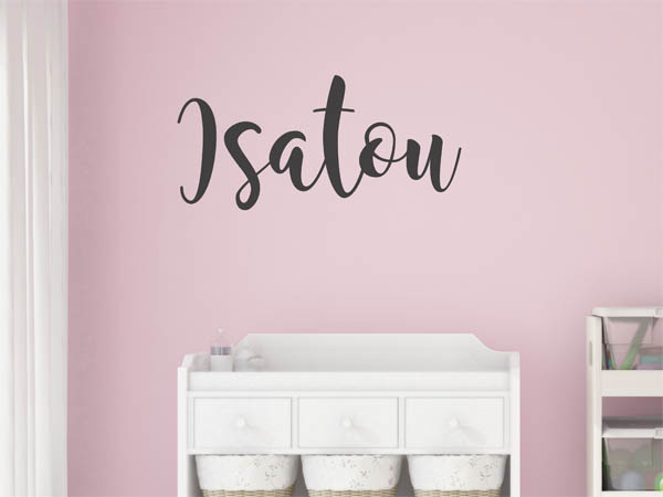 Wandtattoo Isatou in Handschrift