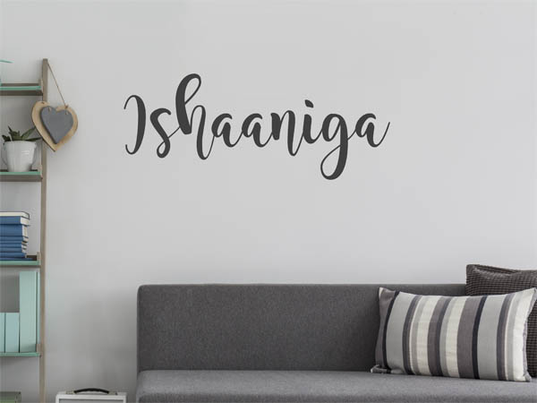 Wandtattoo Ishaaniga in Handschrift
