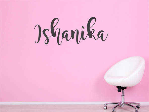 Wandtattoo Ishanika in Handschrift