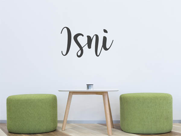Wandtattoo Isni in Handschrift