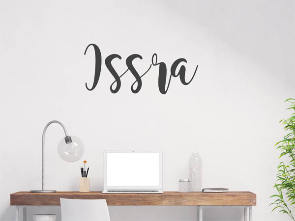 Wandtattoo Issra in Handschrift