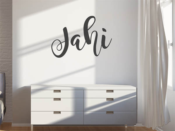 Wandtattoo Jahi in Handschrift