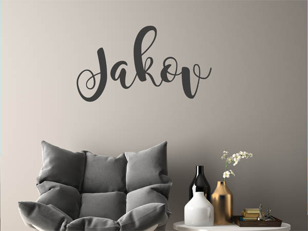 Wandtattoo Jakov in Handschrift