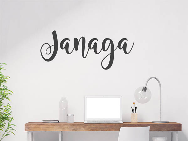 Wandtattoo Janaga in Handschrift