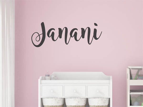 Wandtattoo Janani in Handschrift