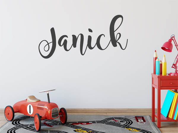 Wandtattoo Janick in Handschrift