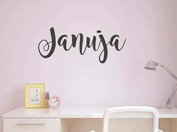 Wandtattoo Januja in Handschrift
