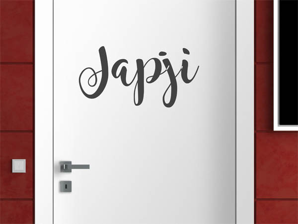 Wandtattoo Japji in Handschrift