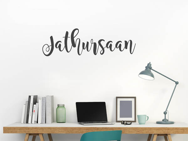 Wandtattoo Jathursaan in Handschrift