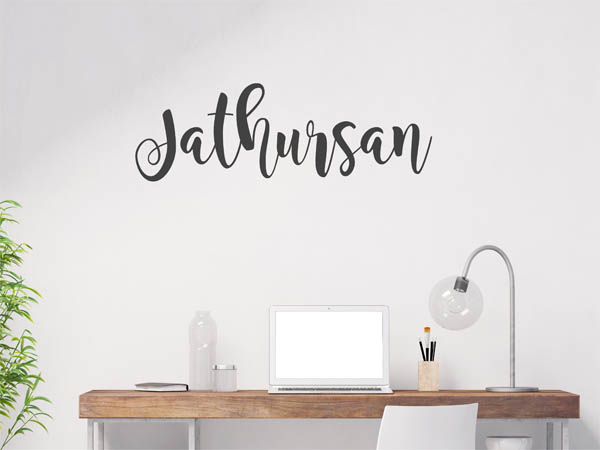 Wandtattoo Jathursan in Handschrift