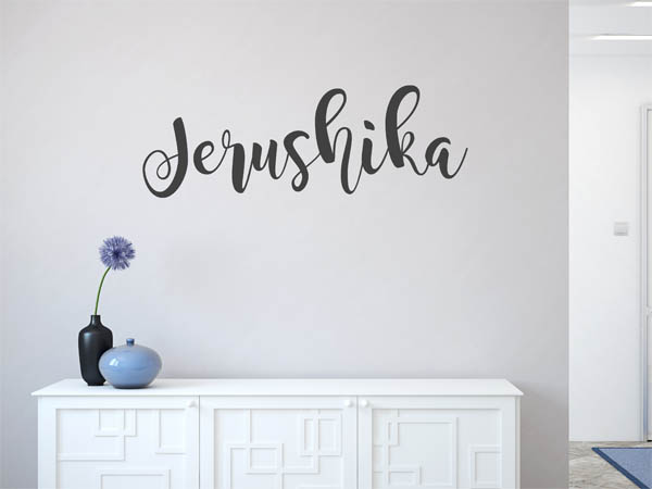 Wandtattoo Jerushika in Handschrift