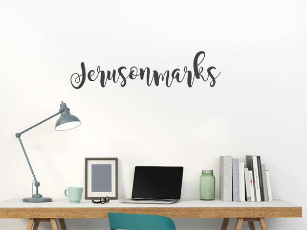 Wandtattoo Jerusonmarks in Handschrift