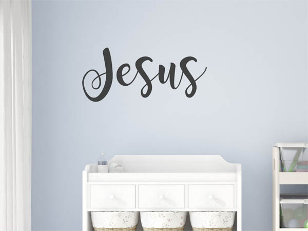 Wandtattoo Jesus in Handschrift