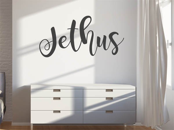 Wandtattoo Jethus in Handschrift