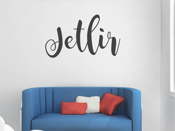Wandtattoo Jetlir in Handschrift