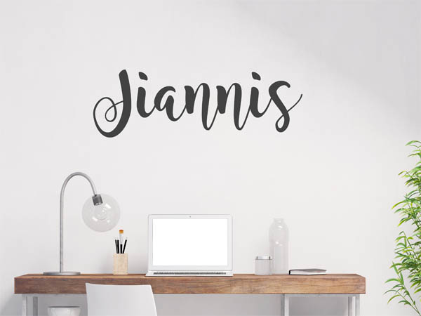 Wandtattoo Jiannis in Handschrift