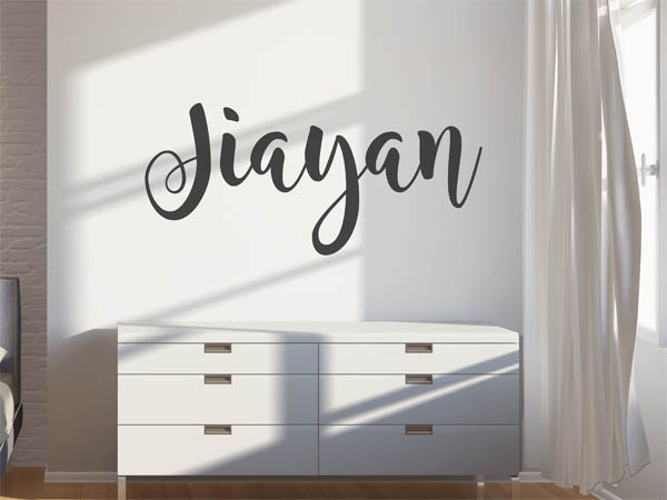 Wandtattoo Jiayan in Handschrift