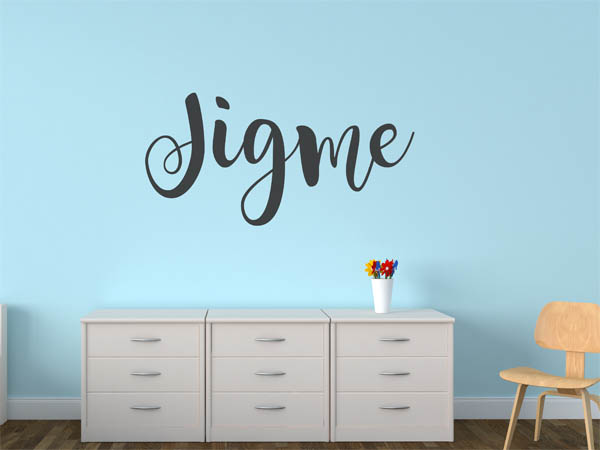 Wandtattoo Jigme in Handschrift