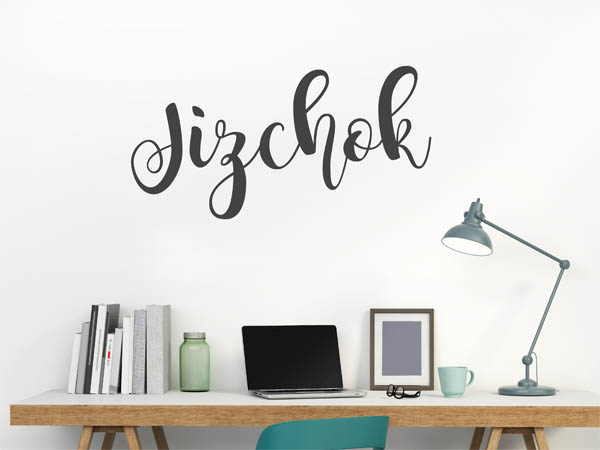 Wandtattoo Jizchok in Handschrift