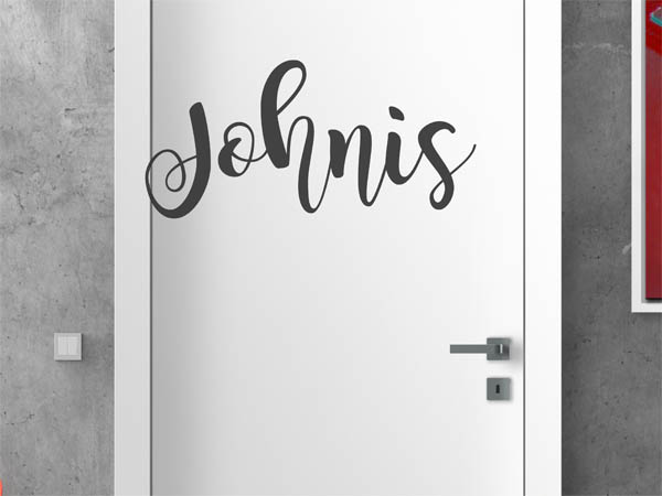 Wandtattoo Johnis in Handschrift