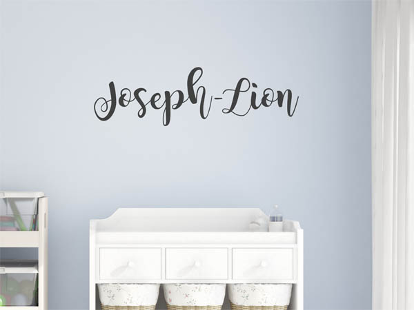 Wandtattoo Joseph-Lion in Handschrift